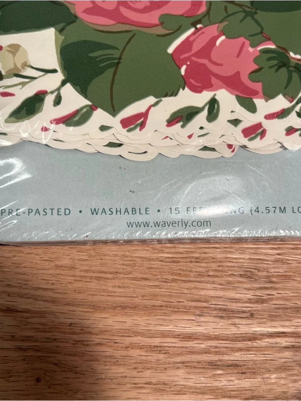 Vintage Waverly Garden Room Georgina Wall Border Pink Floral Cottagecore Chic